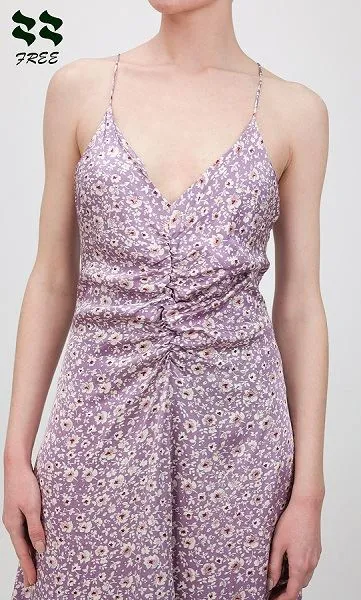 Фабрика довгих суконь-камізолів із квітковим цифровим принтом